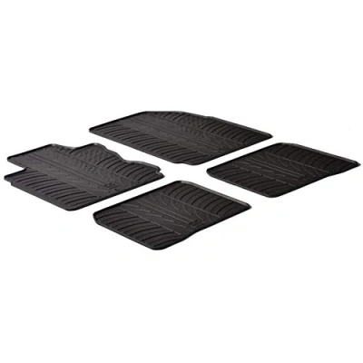 Image de Gledring 0277 Ensemble de tapis sol Caoutchouc avant et arrière 4 noir 750mm 550mm FORD: S Max Mk1, Galaxy Mk2 MPV