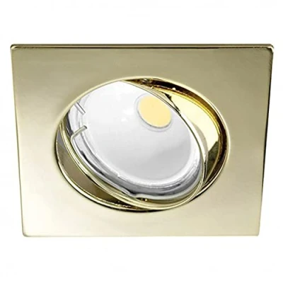 Image de Wonderlamp W E000013 Basic Spot encastrable carré, couleur or [Classe d&#039;efficacité énergétique A+]