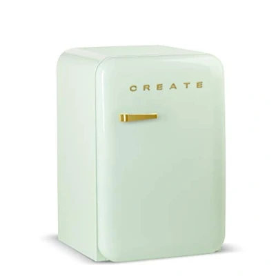 Image de CREATE / RETRO FRIDGE 83.5 GOLD/Réfrigérateur Vert avec Poignée Or/Pratique et fonctionnel, Matériaux résistants