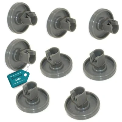 Image de ELECTROHOGAR® Roulettes Lave Vaisselle pour Panier Inférieur Compatible avec Privileg, Faure, AEG, Electrolux, Zanussi... Jeu Complet de 8 Roues