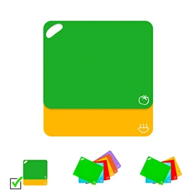 Image de Axer 2 pcs Planches à Découper Plastiques Code Couleur Grande Planche Plastique sans BPA Set Extensible