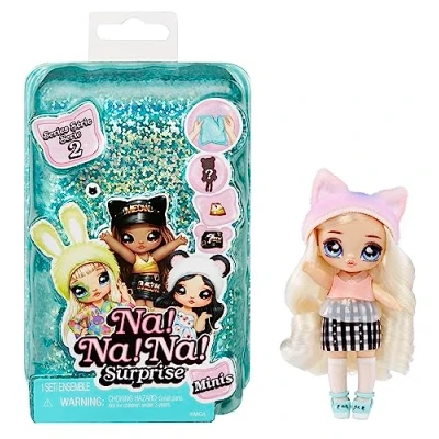 Image de Na! Surprise Minis Series 2 Poupée Mannequin de 10 cm Emballage Mystère avec Confetti Poupée,Tenue et Chaussures Superbe Cadeau pour Les Enfants 4 Ans Plus