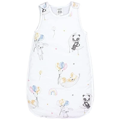 Image de TupTam Gigoteuse toute saison certifié OEKO TEX, 2.5 TOG fermeture éclair latérale sans manches, Animaux/Ballons/Lune, 68 74