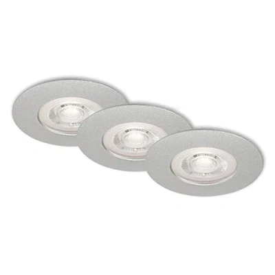 Image de BRILONER Leuchten Luminaire LED, set de 3, lampes plafond réglables, 5 Watt chacune, 460 Lumen 3.000 Kelvin, IP44, chrome mat, 90x25mm (DxH)