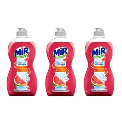 Image de Mir Liquide Vaisselle Main Secrets de Vinaigre Pamplemousse Flacon 500 ml Lot 3