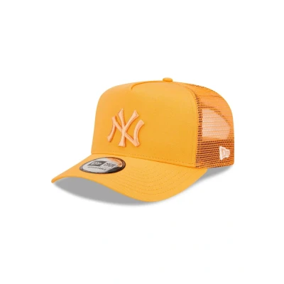 Image de New Era York Yankees MLB Tonal Mesh Orange A Frame Adjustable Trucker Cap One Size