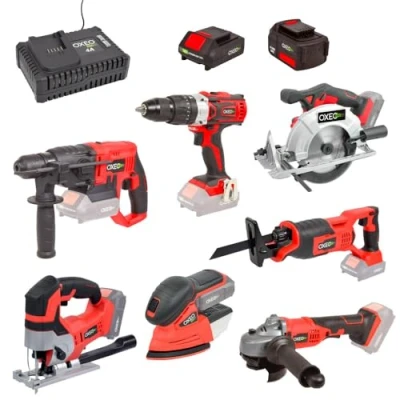 Image de Pack complet Bricolage Easy Full : Perceuse/Perfo/Meuleuse/Scie sauteuse/circulaire/sabre/ponceuse/batteries 4Ah/2Ah