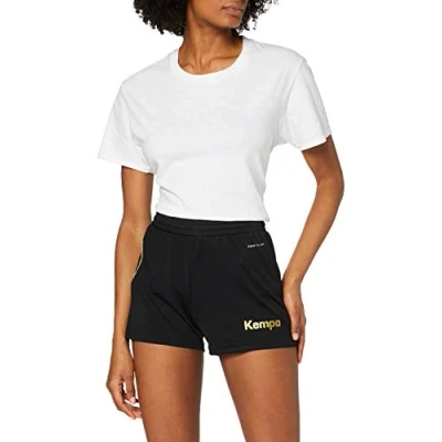 Image de Kempa Femme Curve Short, Noir/Gold, XXL