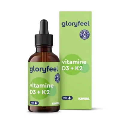 Image de Vitamine D3 K2 en Gouttes 50ml, MK7 99,7+% All Trans (K2VITAL® by Kappa) Hautement Dosée, Soutien les Os, Dents et le Système Immunitaire, 100% Végétalien, Sans Additifs