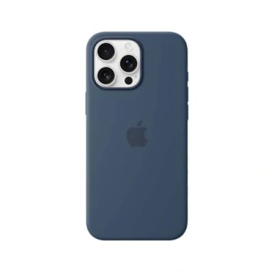 Image de Apple Silicone Back Cover Bleu Foncé MagSafe iPhone 16 Pro Max
