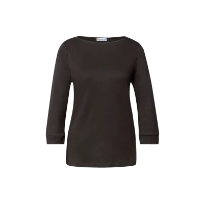 Image de Street One Basic Uboot Tshirt à manches longues, Femme, Taille: 44, Braun