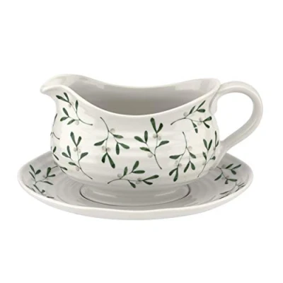 Image de Portmeirion CPXT76512 XG Guirlande Sophie Conran Bateau à sauce 1 pt. et support (Amor, Guis), Porcelaine