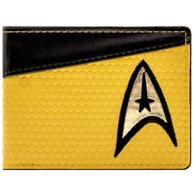 Image de USS Starfleet Emblem Final Frontier Command Uniform Portefeuille/Porte Monnaie Bi Fold Poche à &amp; Porte Carte, Jaune