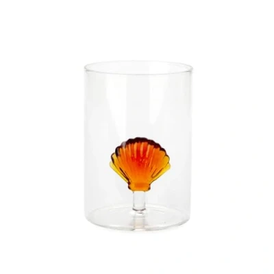 Image de Balvi Verre Atlantis Shell Couleur Ambre Fabriqué à la Main en Borosilicate 300 ML