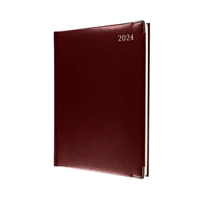Image de Collins Debden Classic Agenda 2024 journalier avec rendez vous de janvier à décembre Rouge 1 200 V