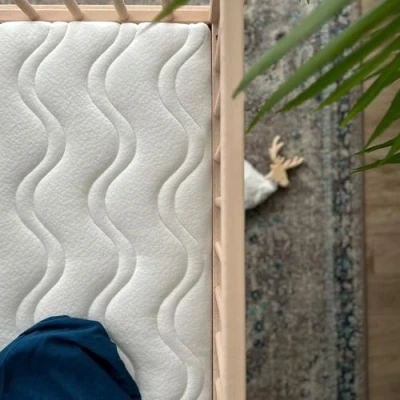 Image de Kadolis Matelas Berceau COCOLEGEND 50x83x5 cm Coeur 100% Naturel Cocolatex pour Lits Berceaux et Cododos Latex avec Housse Amovible Lavable Oeko TEX