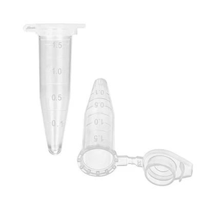 Image de stonylab Micro Tubes de Centrifugeuse, Plastique Transparent Gradué en Polypropylène 1,5ml avec Bouchon à Clipser, Laboratoire Centrifuge (1,5ml, Lot 500)