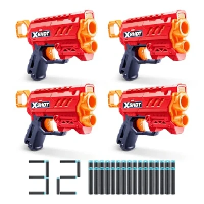 Image de XSHOT Excel Micro 2.0 de ZURU avec 32 fléchettes (4 Blasters fléchettes)