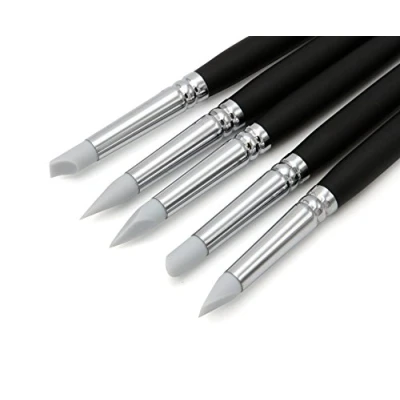 Image de Paintersisters® Pinceau en Silicone, Set de 5, Taille 10, modelage, Colour Shaper, modèle Souple, Style Long