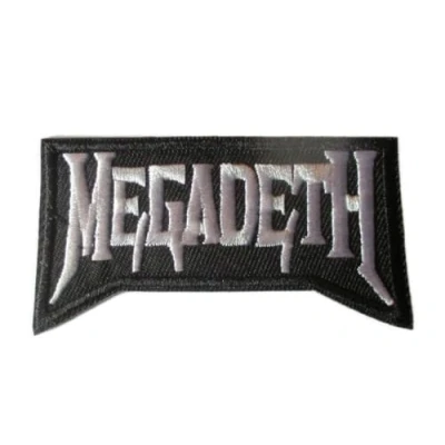 Image de hotrodspirit Patch Groupe Megadeth Noir Blanc 8x4 cm Rouge ecusson thermocollant Hard Rock