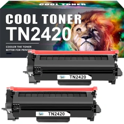 Image de Cool Toner TN2420 Cartouche de Compatible pour Brother DCP L2530DW MFC L2710DW HL L2350DW L2510D L2375DW L2730DW L2750DW L2310D TN 2420 TN2410 2410 (Noir, 2 Pack)
