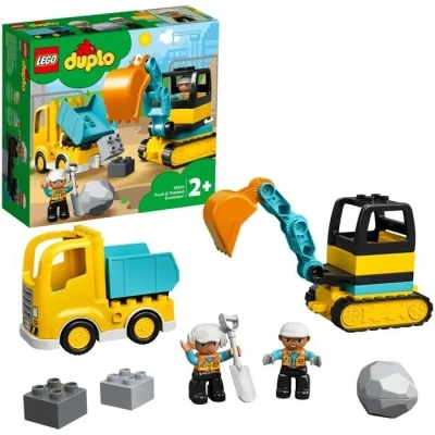 Image de LEGO® DUPLO Construction Le camion et la pelleteuse Jouet à construire 10931