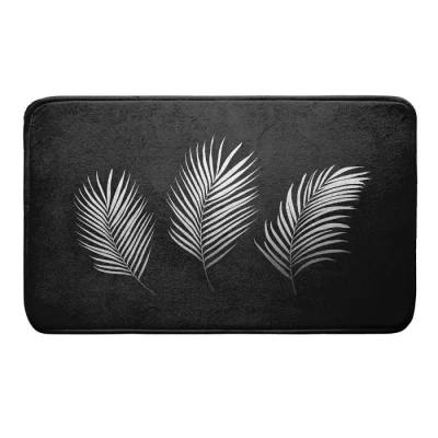 Image de DOUCEUR D&#039;INTERIEUR Tapis DE Bain, Orbella Noir/Argent, 45 x 75 CM