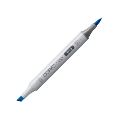 Image de COPIC Ciao B12, Ice Blue, Twin Marker avec une pointe de largeur moyenne et Brush