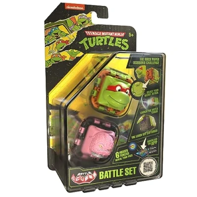 Image de Battle Cubes Ninja Turtles Raphaelo Vs Krang, Lot de 2 Kit Combat