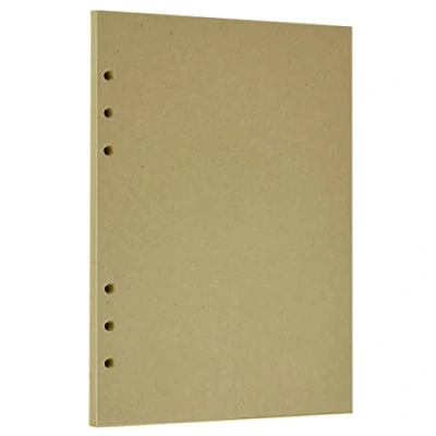 Image de Zelten Recharge de papier perforé pour reliure à 6 trous Journal intime rechargeable (A5/6 Hole, Kraft)