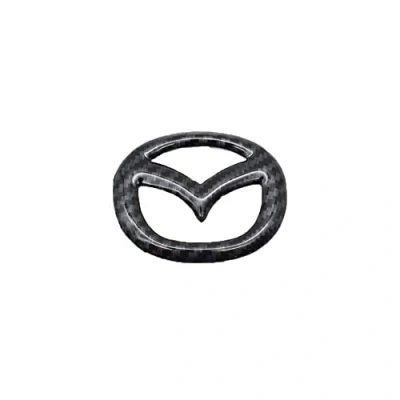 Image de ALINZO Autocollant Couverture Volant de Voiture, Garniture Cadre Logo D&#039;emblème, Accessoires Intérieurs Modification Style, pour Mazda 3 6 CX 5 9,Carbon Fiber