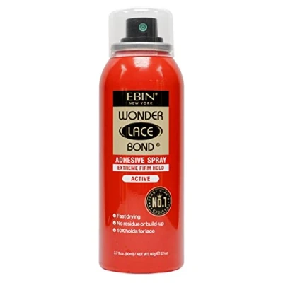 Image de EBIN NEW YORK Wonder Lace Bond Spray adhésif tenue ferme extrême 80 ml Utilisation active, séchage rapide, pas de résidus, d&#039;accumulation, puissante toute la journée, installation