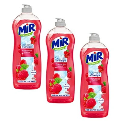 Image de Mir Liquide Vaisselle Main Secrets de Vinaigre Framboise Groseille Flacon 750 ml Lot 3