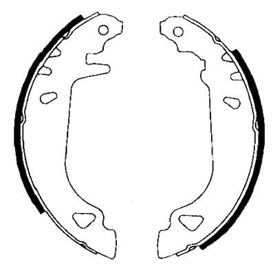 Image de HELLA 8DB 355 001 011 Mâchoires De frein 180 32 avec levier à main FIAT: Punto I 3/5 portes, Cabriolet, Tipo LANCIA: Y
