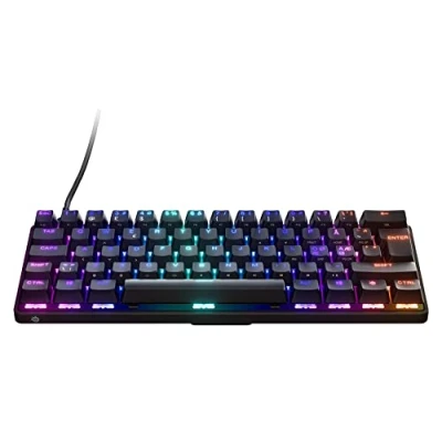 Image de SteelSeries Apex 9 Mini Clavier de jeu mécanique Switchs optiques Actionnement en 2 points Format compact Esports 60% amovibles Disposition nordique (QWERTY)