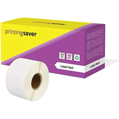 Image de Printing Saver 99018 38 x 190 mm Compatible Étiquettes pour classeurs à levier (110 par Rouleau) Dymo LabelWriter 310 320 330 4XL 400 450 Turbo/Twin Turbo/Duo &amp; Seiko SLP Etiqueteuses