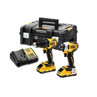 Image de DEWALT DCK2062L2T QW KIT XR 18V = DCD709 Taladro Percutor + DCF809 Atornillador Impacto 2 baterías Li Ion 3Ah maletín TSTAK II