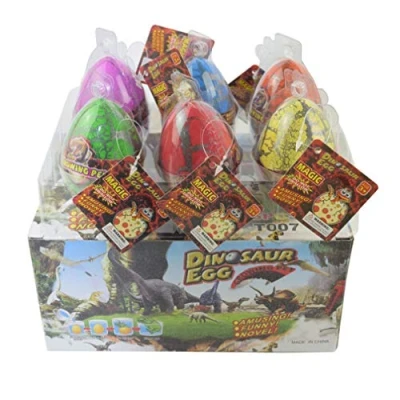 Image de Wenosda 6Pcs Dino Dinosaure Dragon Oeufs d&#039;incubation grandissant Jouet Grande Taille Éclosion des œufs dans l&#039;eau, Fissure colorée