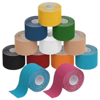Image de ALPIDEX Ruban Adhésif de Kinésiologie 5 m x 5,0 cm Diverse Couleurs 1/3/ 6/12 rouleaux E Book Exemples D&#039;application Bandes Kinesiology Tape, Couleur:mixte, Quantité:12