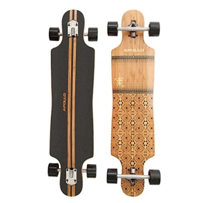 Image de Nuku Hiva Twin Tip DT Longboard Nouveauté 2015 de la marque Apollo, label tendance et exclusif Planche stylée en érable canadien bambou Longueur: 101,8cm / 40pouces, largeur: 24cm 9,5 pouces