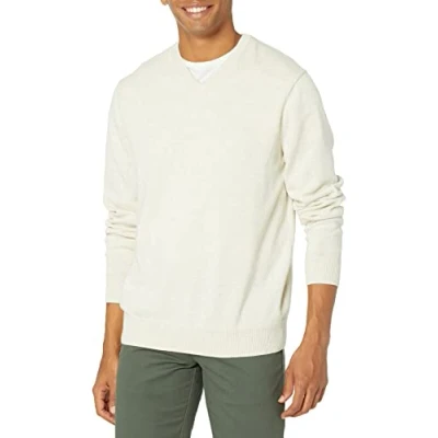Image de Amazon Essentials Pull à col en V (Grandes Tailles Disponibles) Homme, Avoine Chiné, XS