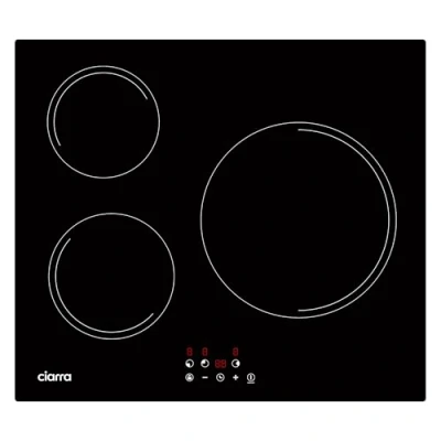 Image de Ciarra Plaque de Cuisson à Induction 3 Foyer 5600W Table Encastrable Commande tactile 9 Niveaux CABBIH3 E