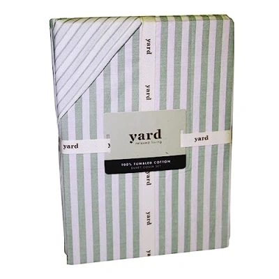 Image de The Linen Yard Hebden Parure de lit pour King Size Vert