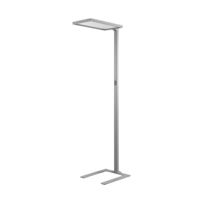 Image de LED Lampadaires de Bureau Nelus (Avec variateur d&#039;intensité tactile) à intensité variable en Gris Aluminium e. a. pour (1 lampe,à), lampe bureau, travail, lampadaire, lampadaire