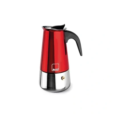 Image de IBILI Cafetière express Moca Rosso, 4 tasses, 185 ml, acier inoxydable, convient pour induction