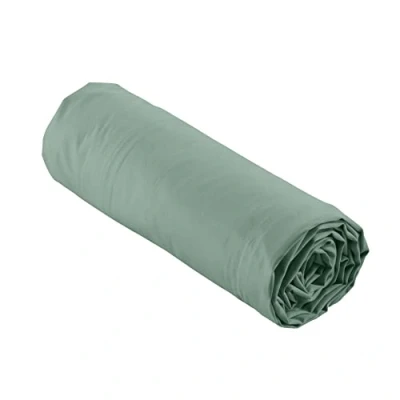 Image de douceur d&#039;intérieur, Drap Housse (160 x 200 cm) Percaline Tilleul, Percale de Coton