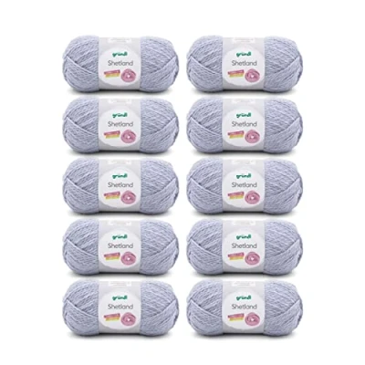 Image de Gründl Shetland Wool (Fil à Tricoter Mode et Doux composé de 80% polyacrylique 20% Laine, 100 g / 170 m, Taille d&#039;aiguille : 7 8, 10 x g), Jeans Melange