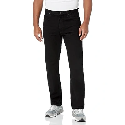 Image de Wrangler Authentics Jean Confortable à Taille Flexible Coupe régulière, Noir, 32 W/32 L Homme