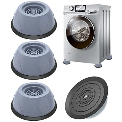 Image de Tampons À Pied Machine Laver 4 Pièces Universal Tapis Anti Vibration pour à Caoutchouc Antidérapant Coussinets/Pieds Stabilisateur Piédestal Machines Séchoirs et Meubles