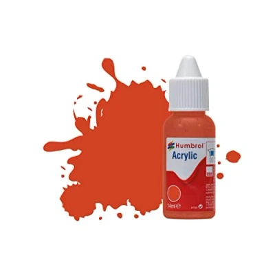 Image de Humbrol Peinture Acrylique NO132 Rouge Satiné, DB0132, 14ml